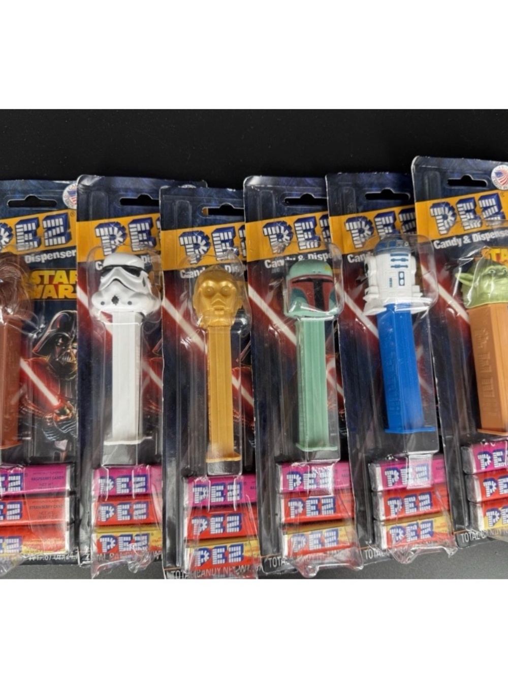 Lot of 6 Sealed Star Wars Pez Dispensers 2013